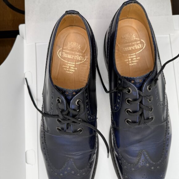CHURCH\'S Ramsden 9 M US Blue English Full Oxford Brogue Shoes, Goodyear Welted main image 9